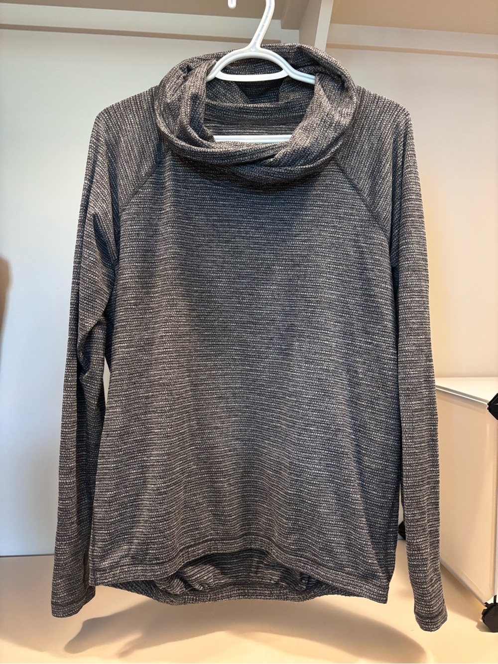 Lululemon Heathered Gray Cowl Neck Longsleeve